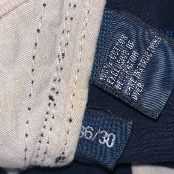 Vintage Polo Ralph Lauren Military Cargo Pants Cotton Blue Size 36x30 - Picture 3 of 5